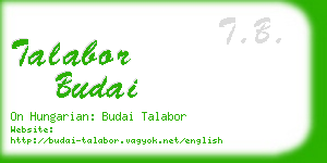 talabor budai business card
